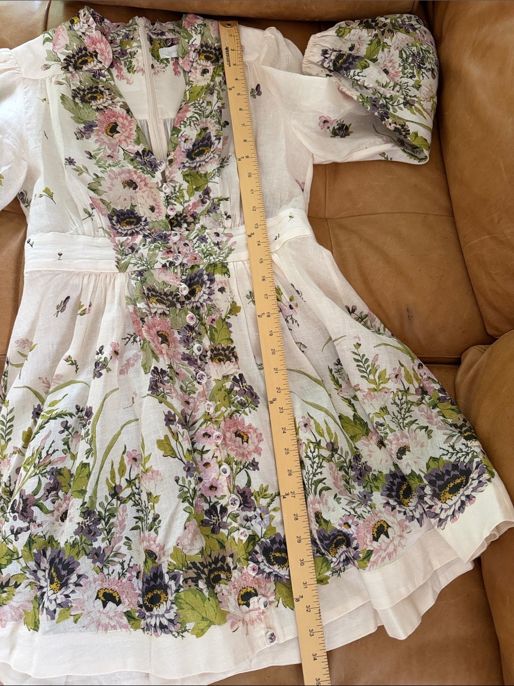 Zimmermann Halliday Plunge floral linen minidress - Picture 12 of 14